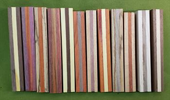 Blank #380 - Layered Segmented Pen Turning Blanks, Assorted, Set of 12 ~ 3/4" x 3/4" x 5 1/2+" ~ $29.99